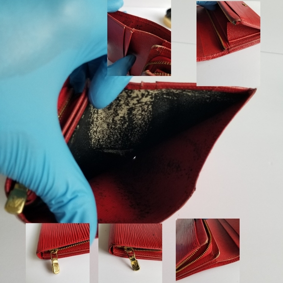 Louis Vuitton Red Epi Porte Monnaie Tresor Wallet - Picture 13 of 16